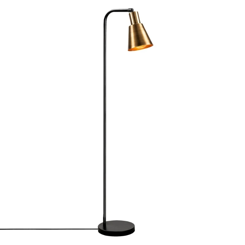 Balbin Megapap metal floor lamp in black - gold vintage color Ø30x120cm.