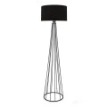 Faraday Megapap metallic/fabric floor lamp in black color 38x21x155cm.