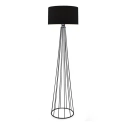 Faraday Megapap metallic/fabric floor lamp in black color 38x21x155cm. Faraday Megapap metallic/fabric floor lamp in black color 38x21x155cm.