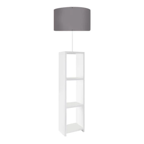 Launo Megapap Mdf/fabric/Pvc floor lamp in white - grey color 38x38x150cm.