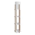 Nora Megapap flora lamp MDF - fabric in natural - white color 21x21x135cm.