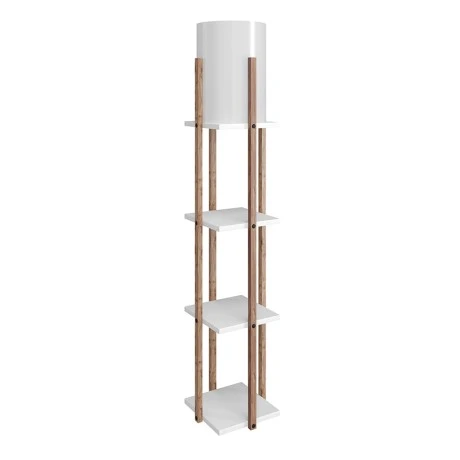 Nora Megapap flora lamp MDF - fabric in natural - white color 21x21x135cm.