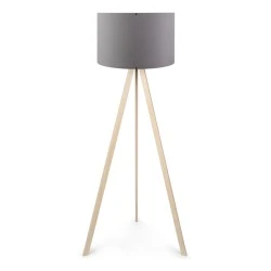 Rosling Megapap Mdf/fabric/Pvc floor lamp in natural/anthracite color 38x21x140cm. Rosling Megapap Mdf/fabric/Pvc floor lamp in natural/anthracite color 38x21x140cm.