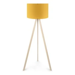 Rosling Megapap Mdf/fabric/Pvc floor lamp in natural/crocus color 38x21x140cm. Rosling Megapap Mdf/fabric/Pvc floor lamp in natural/crocus color 38x21x140cm.