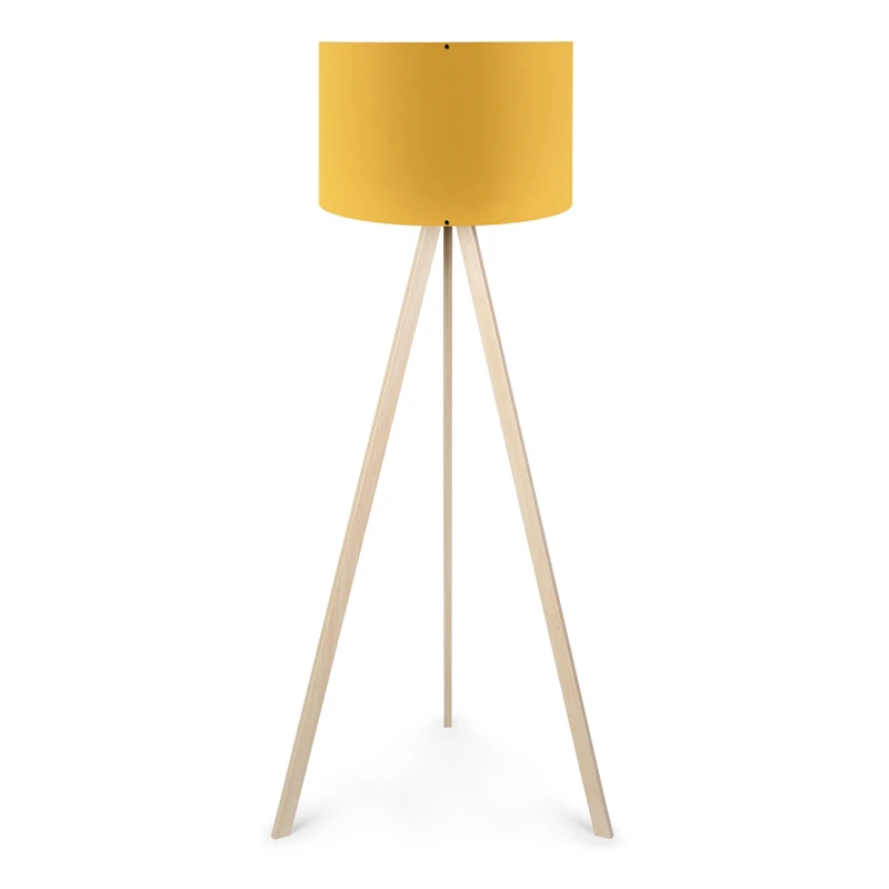 Rosling Megapap Mdf/fabric/Pvc floor lamp in natural/crocus color 38x21x140cm.