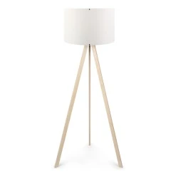 Rosling Megapap Mdf/fabric/Pvc floor lamp in natural/white color 38x21x140cm. Rosling Megapap Mdf/fabric/Pvc floor lamp in natural/white color 38x21x140cm.
