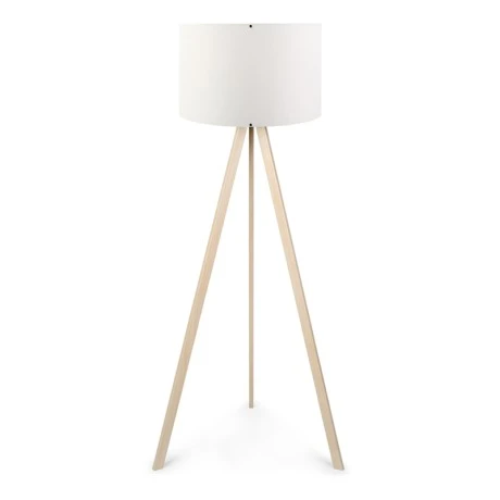 Φωτιστικό δαπέδου Rosling Megapap Mdf/ύφασμα Pvc χρώμα φυσικό/λευκό 38x21x140εκ.