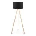 Rosling Megapap Mdf/fabric/Pvc floor lamp in natural/black color 38x21x140cm.
