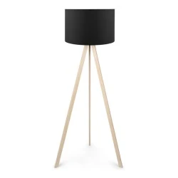 Rosling Megapap Mdf/fabric/Pvc floor lamp in natural/black color 38x21x140cm. Rosling Megapap Mdf/fabric/Pvc floor lamp in natural/black color 38x21x140cm.