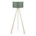 Rosling Megapap Mdf/fabric/Pvc floor lamp in natural/khaki green color 38x38x140cm.