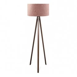 Rosling Megapap Mdf/fabric/Pvc floor lamp in walnut/dusty rose color 38x21x140cm. Rosling Megapap Mdf/fabric/Pvc floor lamp in walnut/dusty rose color 38x21x140cm.
