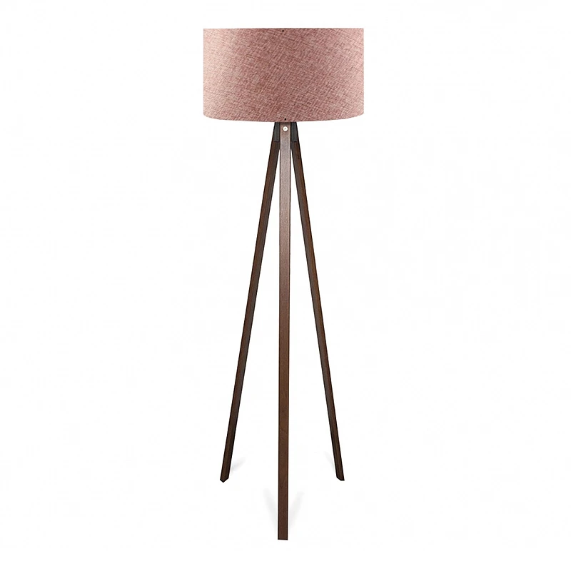 Rosling Megapap Mdf/fabric/Pvc floor lamp in walnut/dusty rose color 38x21x140cm.