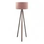 Rosling Megapap Mdf/fabric/Pvc floor lamp in walnut/dusty rose color 38x21x140cm.