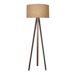 Rosling Megapap Mdf/fabric/Pvc floor lamp in walnut/natural color 38x38x140cm. Rosling Megapap Mdf/fabric/Pvc floor lamp in walnut/natural color 38x38x140cm.