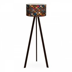 Rosling Megapap Mdf/fabric/Pvc floor lamp in black/multicolor color 38x21x140cm. Rosling Megapap Mdf/fabric/Pvc floor lamp in black/multicolor color 38x21x140cm.