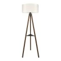 Φωτιστικό δαπέδου Thomas Megapap E27 Mdf/ύφασμα Pvc χρώμα καρυδί - κρεμ 38x38x135εκ.