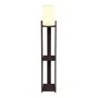 Φωτιστικό δαπέδου Verma I Megapap E27 Mdf/ύφασμα Pvc χρώμα wenge - κρεμ 18,5x18,5x142εκ.