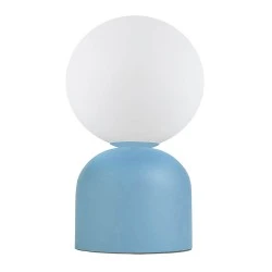 Albus Megapap E14 metal - glass in blue - white color Ø13x28cm. Albus Megapap E14 metal - glass in blue - white color Ø13x28cm.