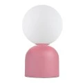 Albus Megapap E14 metal - glass in pink - white color Ø13x28cm.