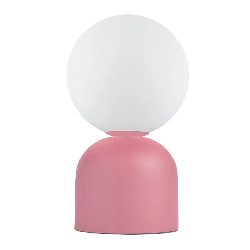 Albus Megapap E14 metal - glass in pink - white color Ø13x28cm.