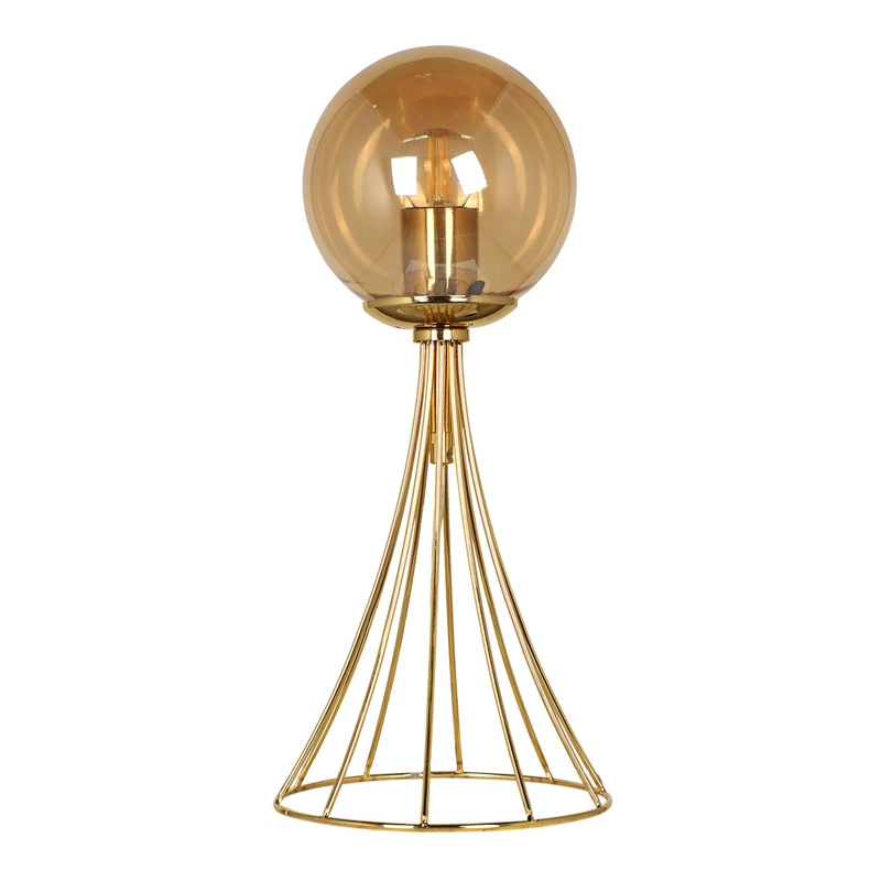 Chavi Megapap E27 metal table light in gold color 20x20x40cm.