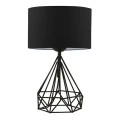 Christopher Megapap fabric/metallic table lamp in black color 24x15x41cm.