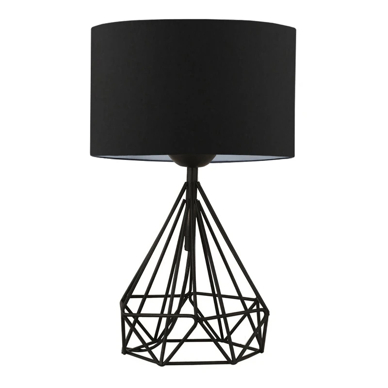 Christopher Megapap fabric/metallic table lamp in black color 24x15x41cm.