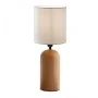 Cora Megapap E14 wooden - fabric PVC table lamp in natural - cream color Ø15x35cm.