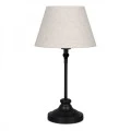 Doze Megapap E27 fabric/metallic table light in beige/black color 22x22x48cm.
