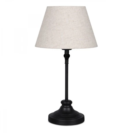Doze Megapap E27 fabric/metallic table light in beige/black color 22x22x48cm.