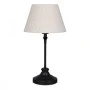 Doze Megapap E27 fabric/metallic table light in beige/black color 22x22x48cm.
