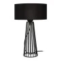 Filip Megapap E27 metal - fabric desk lamp in black color 25x25x45cm.