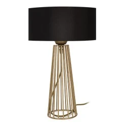Filip Megapap E27 metal - fabric desk lamp in gold - black color 25x25x45cm. Filip Megapap E27 metal - fabric desk lamp in gold - black color 25x25x45cm.