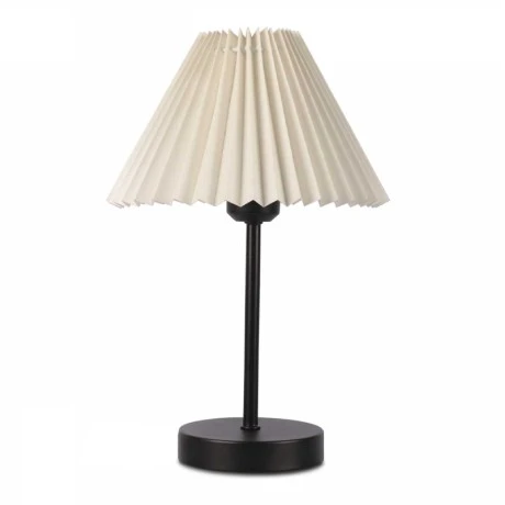 Floi Megapap E27 metal - fabric pvc table lamp in cream color Ø22x36cm.