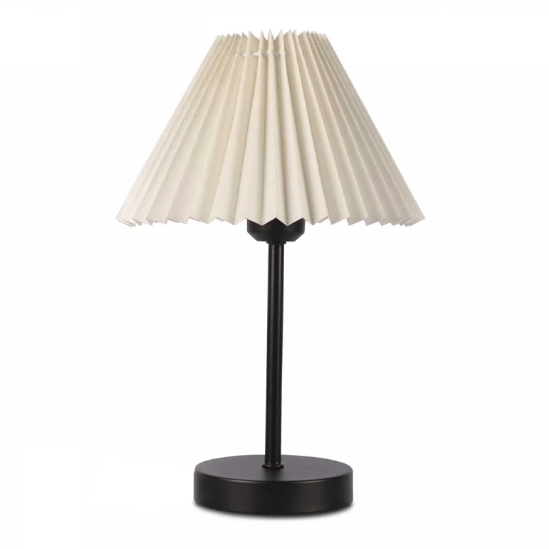 Floi Megapap E27 metal - fabric pvc table lamp in cream color Ø22x36cm.