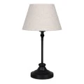 Φωτιστικό επιτραπέζιο Grace Megapap E27 μεταλλικό - ύφασμα Pvc χρώμα μαύρο - κρεμ Ø22x48εκ.