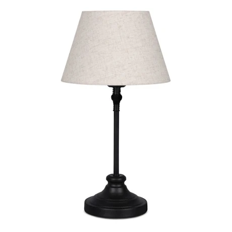 Grace Megapap E27 metal - fabric pvc table lamp in black - cream color Ø22x48cm.