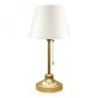 Harrison Megapap fabric/metallic/Mdf table lamp in white/golden color 22x17x45cm.