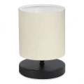 Hassard Megapap fabric/Mdf table lamp in cream/black color 15x16x22cm.