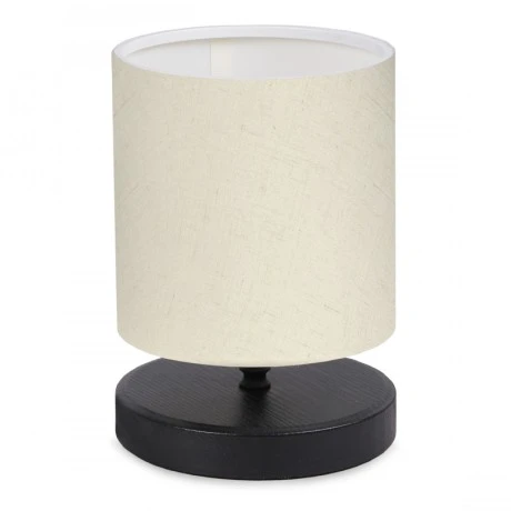 Hassard Megapap fabric/Mdf table lamp in cream/black color 15x16x22cm.