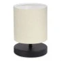 Hassard Megapap fabric/Mdf table lamp in cream/black color 15x16x22cm.