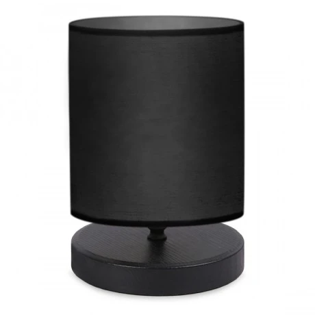 Φωτιστικό επιτραπέζιο Hassard Megapap ύφασμα/Mdf χρώμα μαύρο 15x16x22εκ.