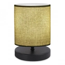Hassard Megapap fabric/Mdf table lamp in green/black color 15x16x22cm.