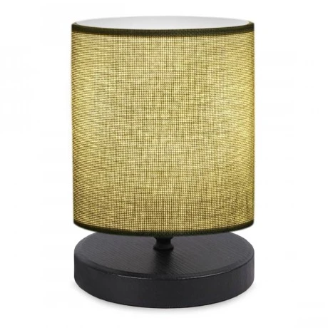Hassard Megapap fabric/Mdf table lamp in green/black color 15x16x22cm.