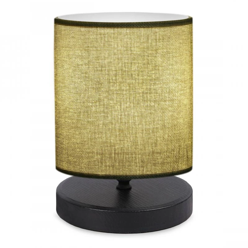 Hassard Megapap fabric/Mdf table lamp in green/black color 15x16x22cm.