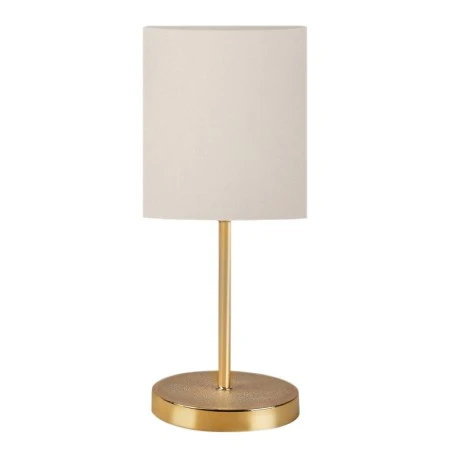 Ingared Megapap E27  fabric table light in cream - gold color Φ15x39cm.