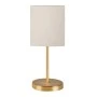 Ingared Megapap E27  fabric table light in cream - gold color Φ15x39cm.