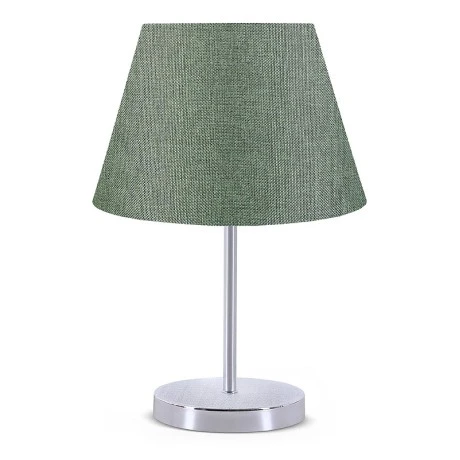 Jules Megapap fabric/Pvc/chrome table lamp in cypress/silver color 22x17x37cm.
