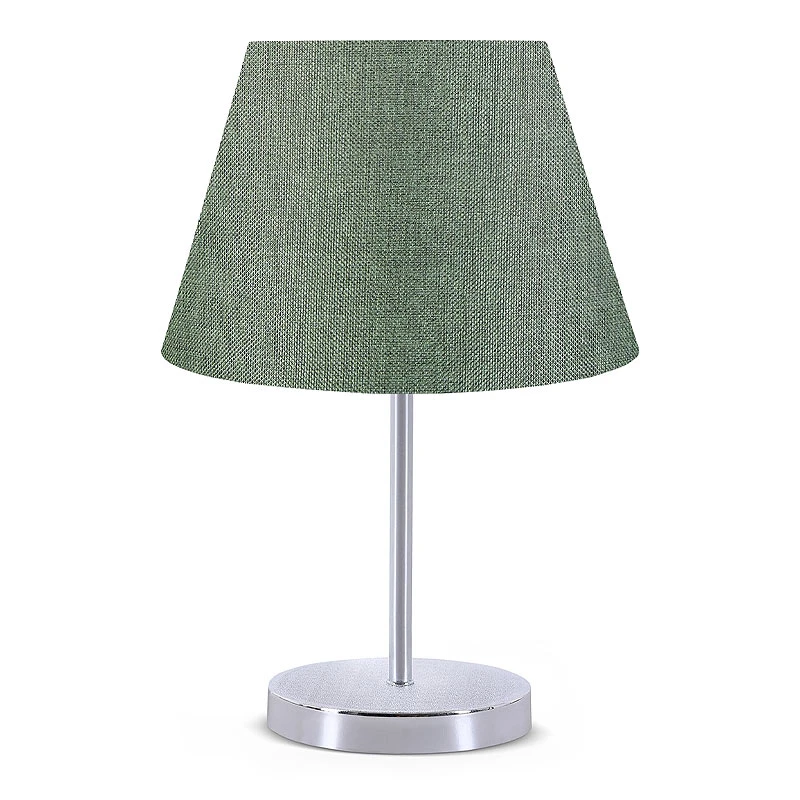 Jules Megapap fabric/Pvc/chrome table lamp in cypress/silver color 22x17x37cm.