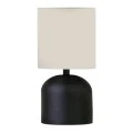 Nehora Megapap E27 metal - fabric pvc in black - cream color Ø15x30cm.